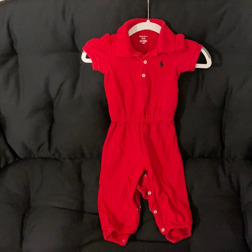 Ralph Lauren Red Romper